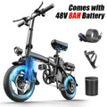 Electric Bike For Adults, 48V 8\u002F15AH Removable Battery, Maximum 20-28MPH & 30+ Miles
