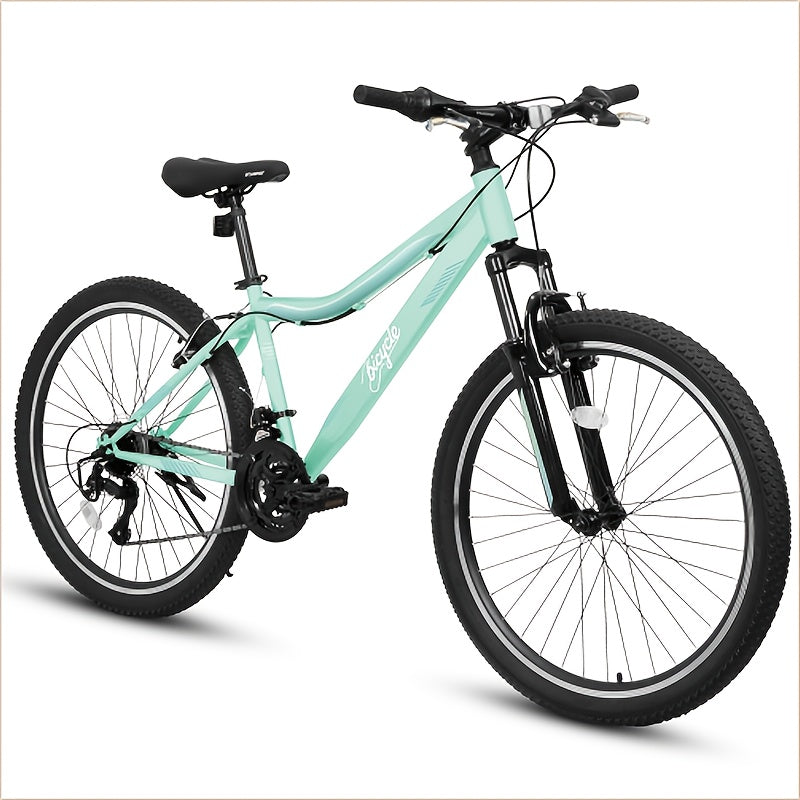 A24208D Mountain Bike 24\u002F26 Inch, High-Density Stainless Steel Frame, 21 Speed, Front Suspension