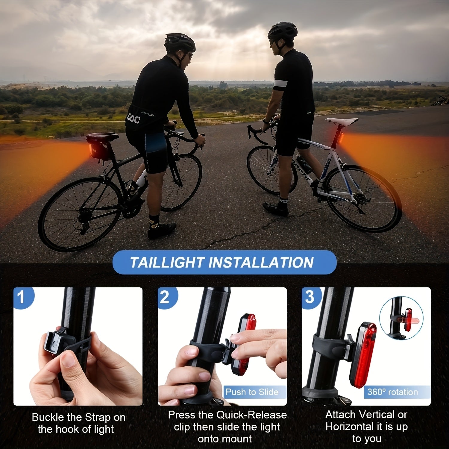 High Brightness T6 Dual LED! Bicycle Front Light, USB Charging