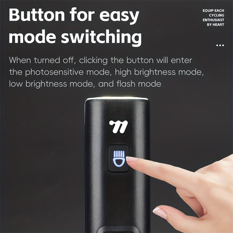 WEST BIKING Smart Bike Light 400LM USB-C Quick Charge Bike Headlight with Control