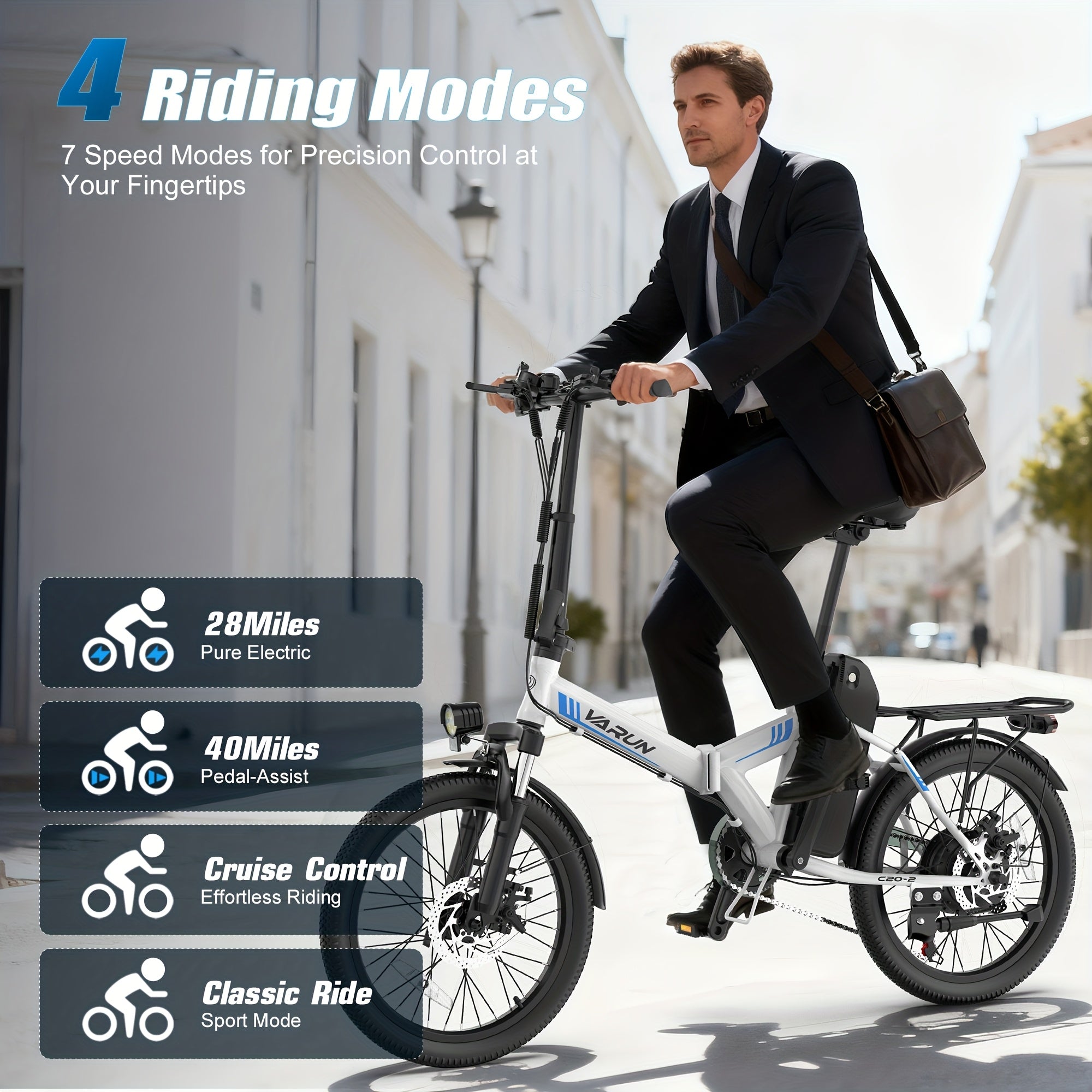 20-inch Adult Electric Bicycle, Foldable Electric Bicycle