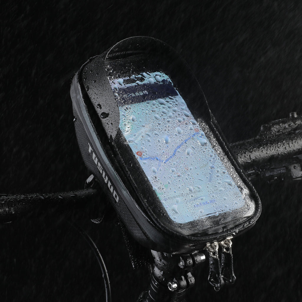 TOSUOD Bike Handlebar Bag - Heavy-Duty High Quality Cycling Computer & Phone Case Holder