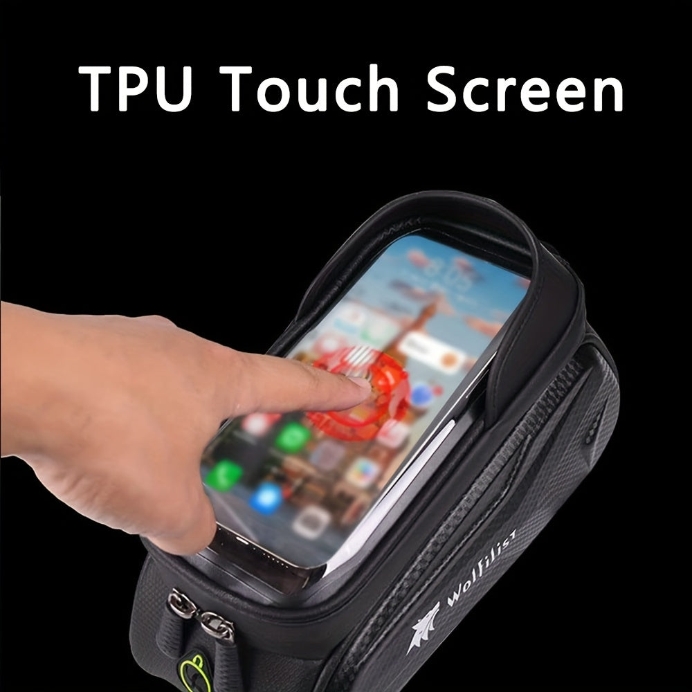 Bike Bag Bike Frame Bag Bike Phone Holder with TPU Sensitive Touch Screen