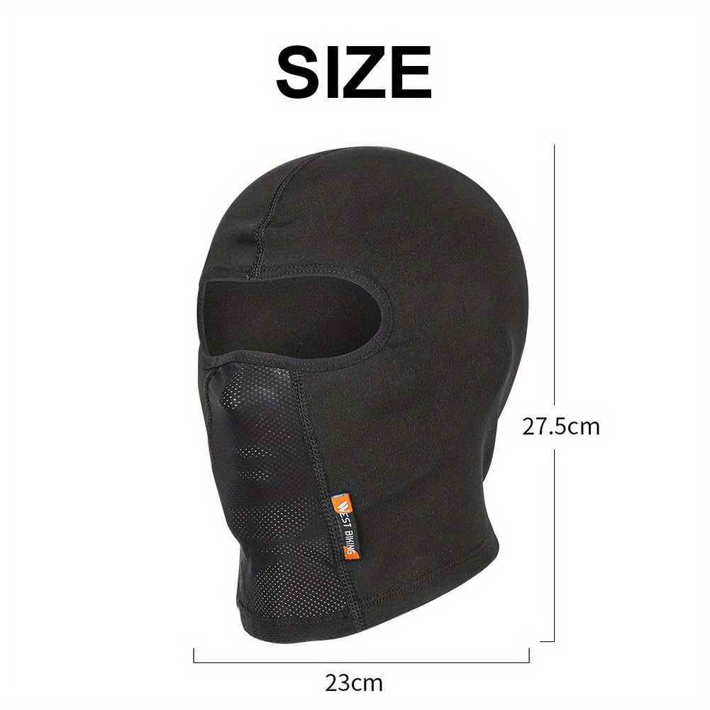 Unisex Cycling Cap Outdoor Sports Balaclava Fleece Lining Windproof Bicycle Cap Neck Gaiter Headgear Helmet Liner