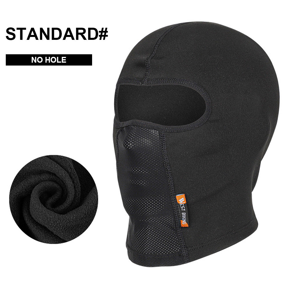 Unisex Cycling Cap Outdoor Sports Balaclava Fleece Lining Windproof Bicycle Cap Neck Gaiter Headgear Helmet Liner