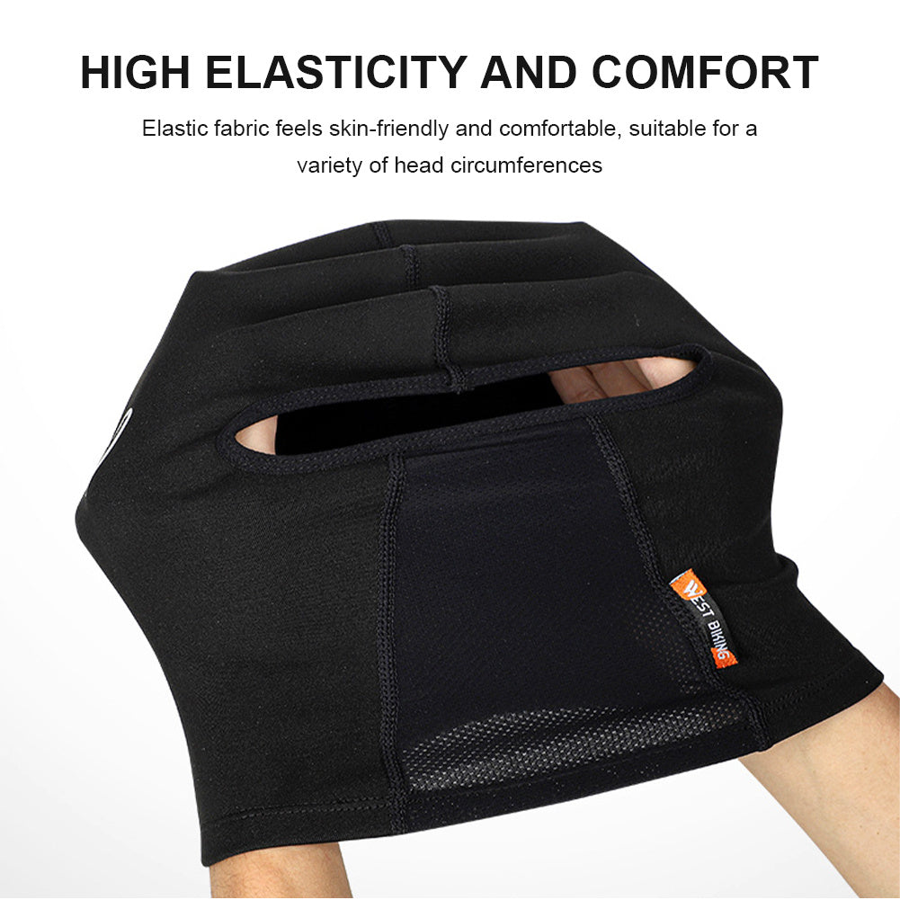 Unisex Cycling Cap Outdoor Sports Balaclava Fleece Lining Windproof Bicycle Cap Neck Gaiter Headgear Helmet Liner