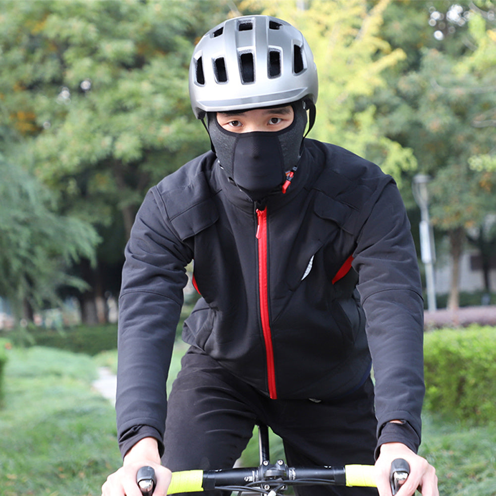 Unisex Cycling Cap Outdoor Sports Balaclava Fleece Lining Windproof Bicycle Cap Neck Gaiter Headgear Helmet Liner