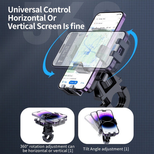 1pc Motorcycle Phone Holder, Bicycle Phone Holder, Shock-absorbing And Stable Handlebar Phone Holder