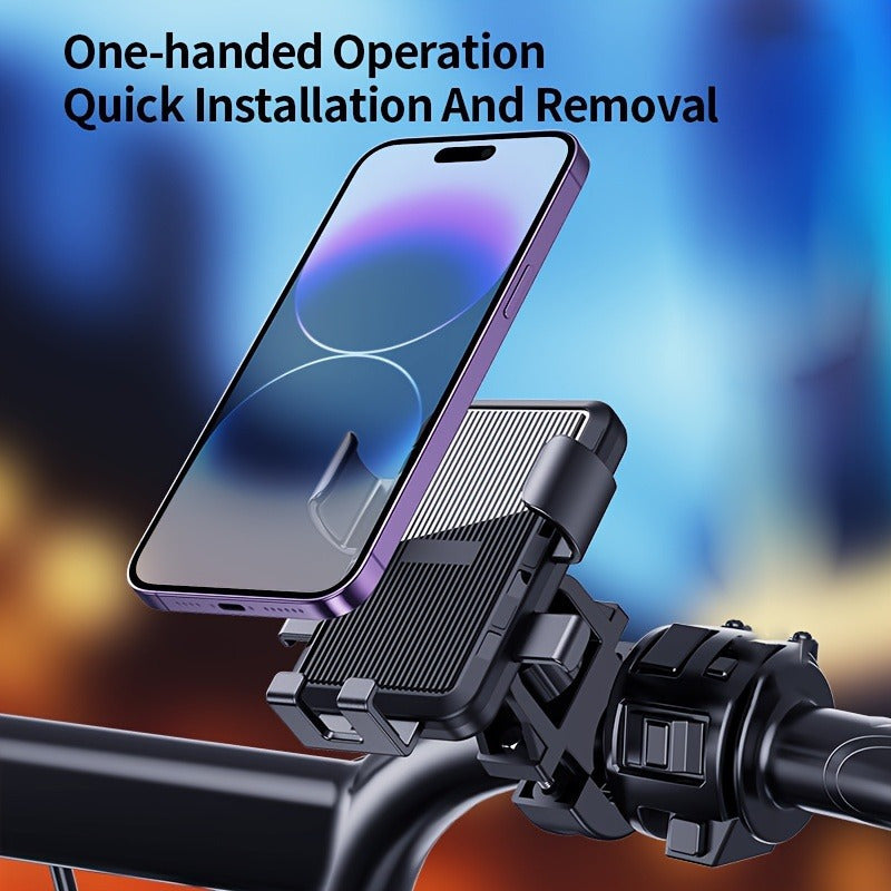1pc Motorcycle Phone Holder, Bicycle Phone Holder, Shock-absorbing And Stable Handlebar Phone Holder