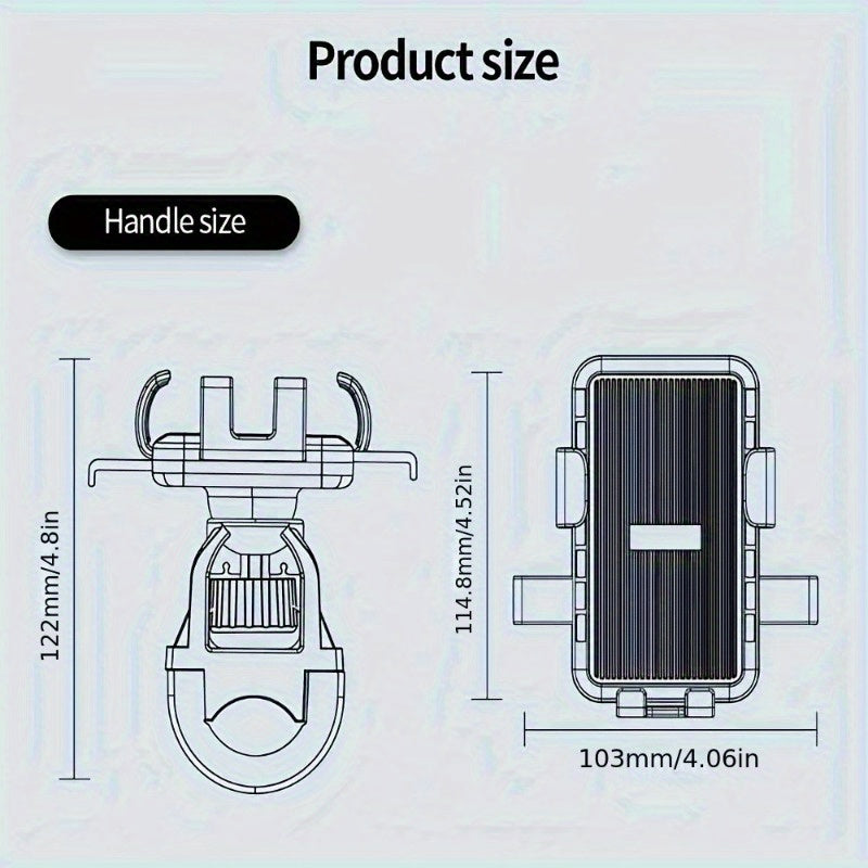 1pc Motorcycle Phone Holder, Bicycle Phone Holder, Shock-absorbing And Stable Handlebar Phone Holder