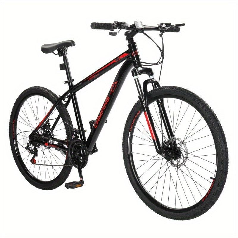 27.5in High Carbon Steel 220.46LB 21 - Speed Mountain Bike In Black - Ideal For Trail & City Rides