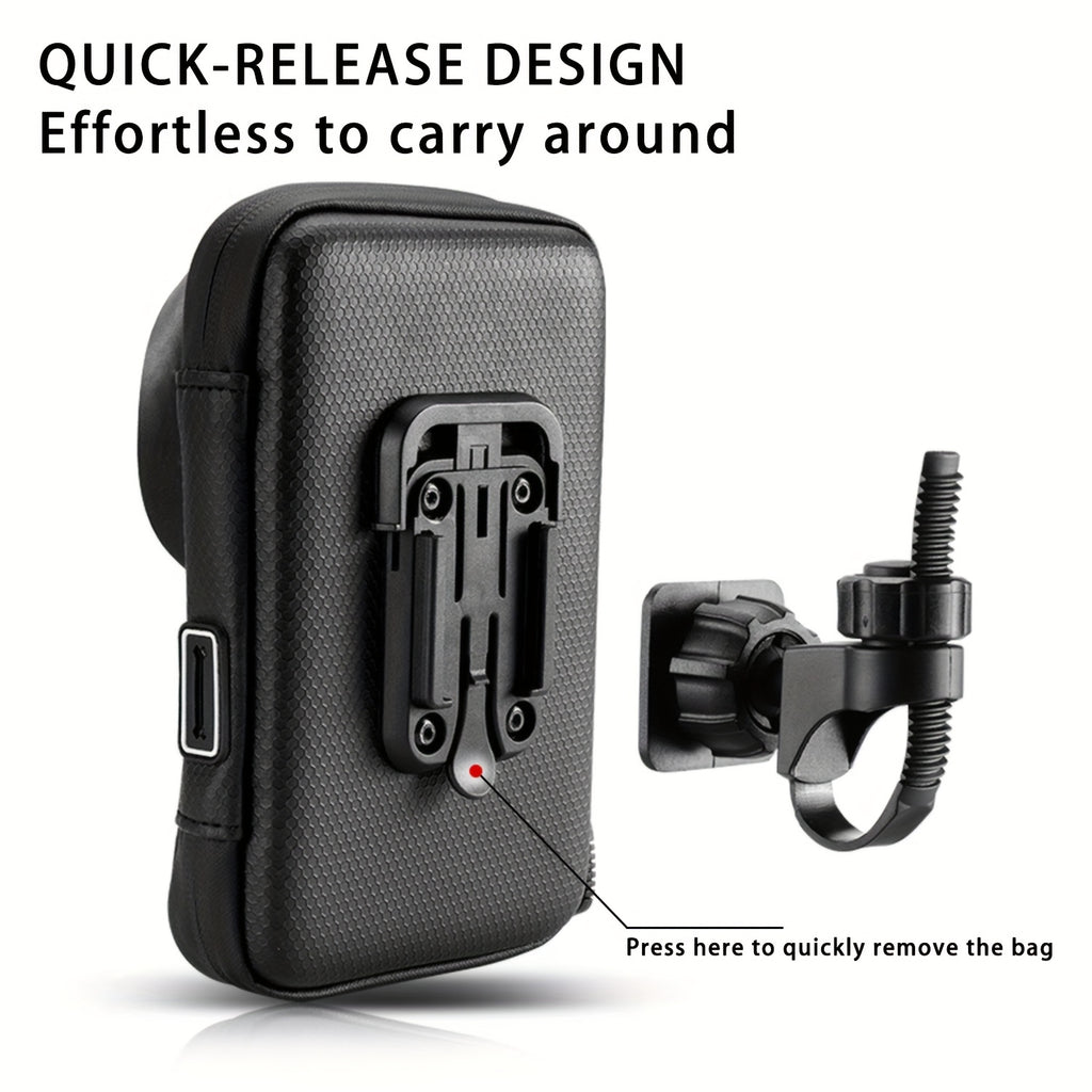 Bicycle Front Frame Handlebar Bag - Phone Mount for Bikes, Holder Case for Phones