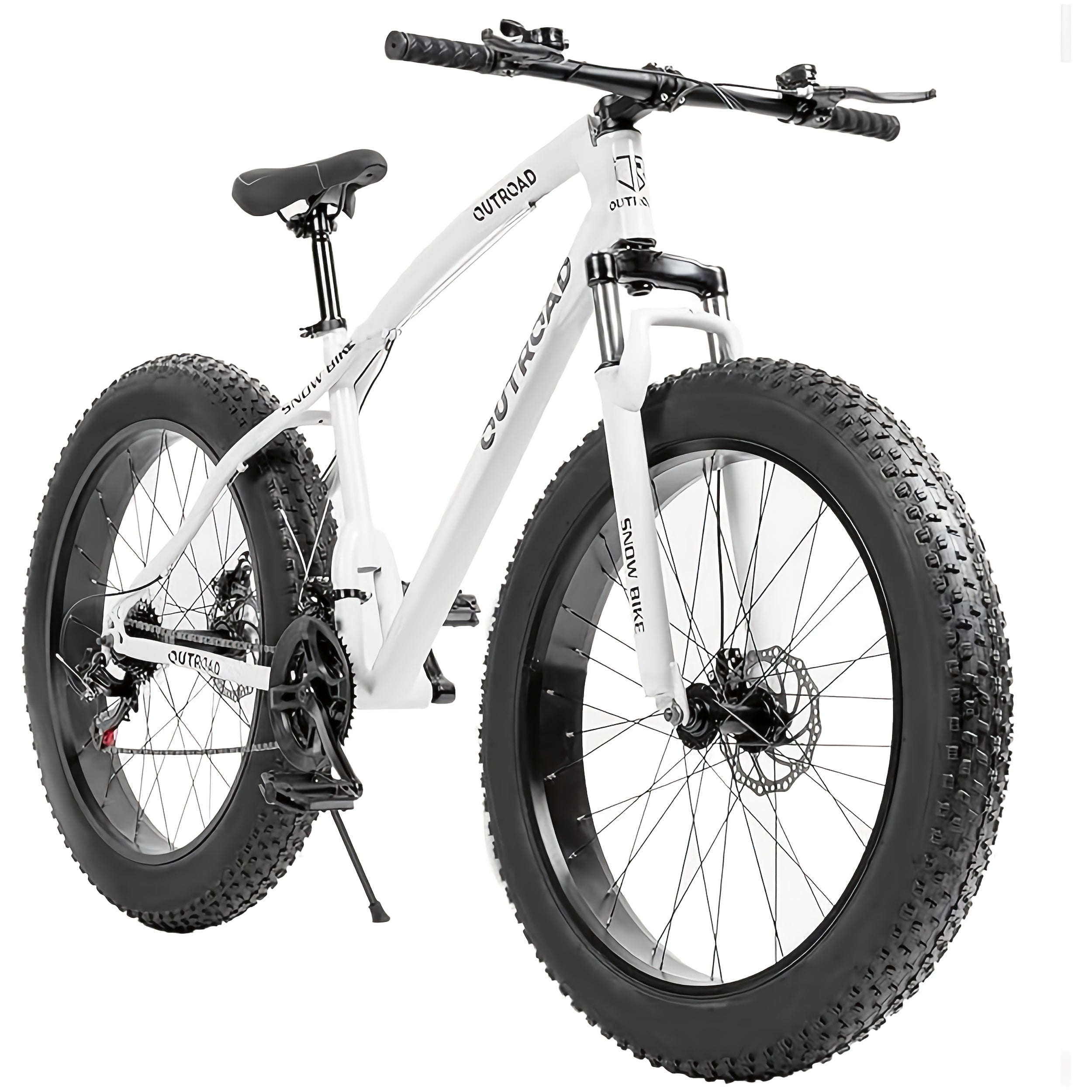 1 Mountain Bike Fat Tire | 26 Inch Wheels, 21 Speed, High Carbon Steel Frame, Double Disc Brake