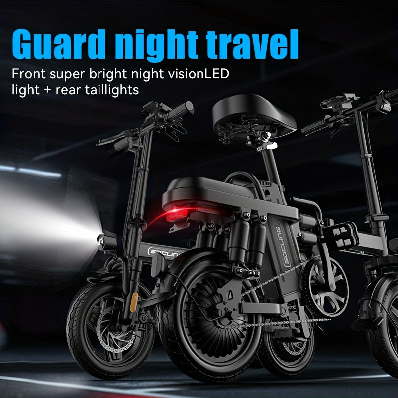 Adult Folding E-bike, Rated 500W\u002F350W (Peak 740W\u002F500W Motor)