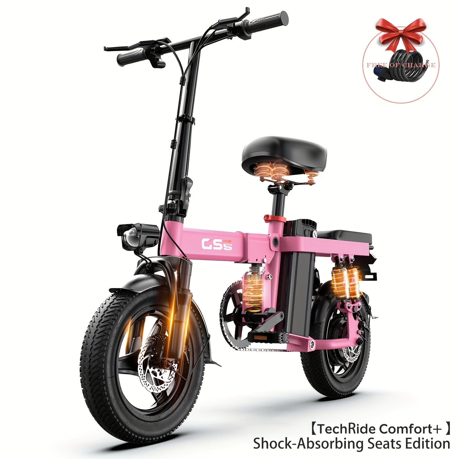 Electric Bike for Adults Peak 740W, 230 MPH Max Speed Folding Electric Bicycles, 14\