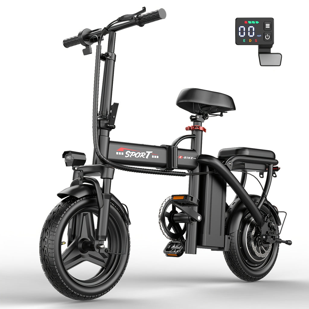 ASKGO Z6 Electric Bicycle with Rear Seat, 650W Peak Motor