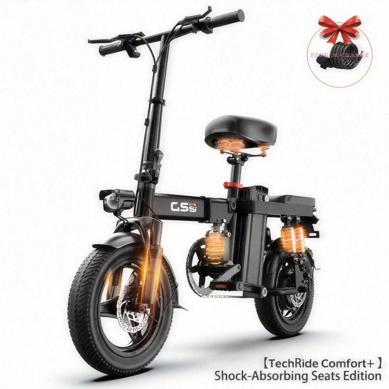 Electric Bike for Adults Peak 740W, 230 MPH Max Speed Folding Electric Bicycles, 14\