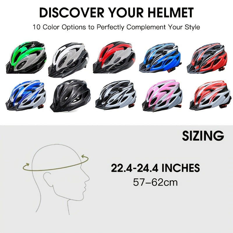 1 Adult Bike Helmet | Size 22.83-24.41 inch, Unisex-Adult, Polypropylene, Microshell, Adjustable Dial & Straps