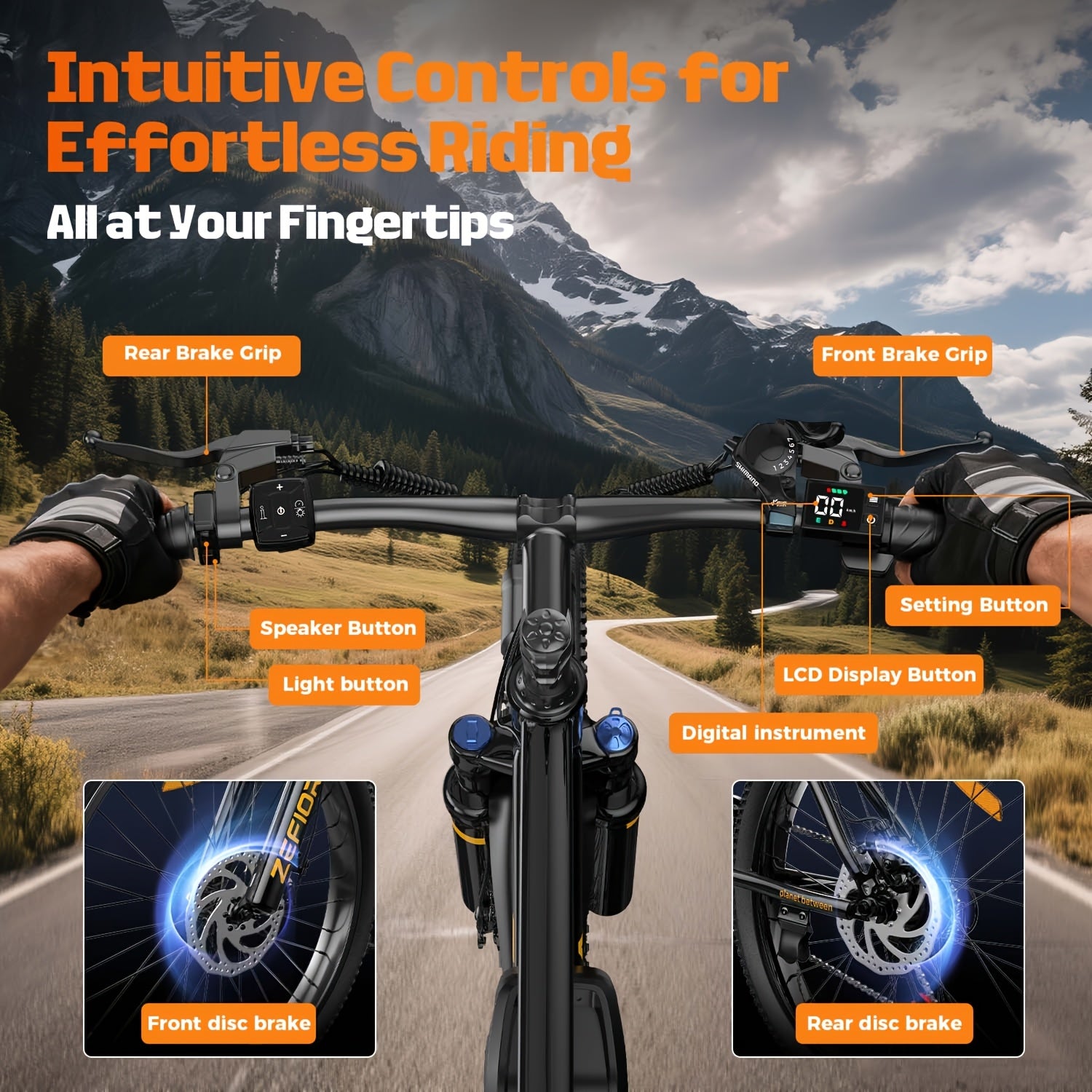 Electric Bike For Adults With Peak 750W Brushless Motor