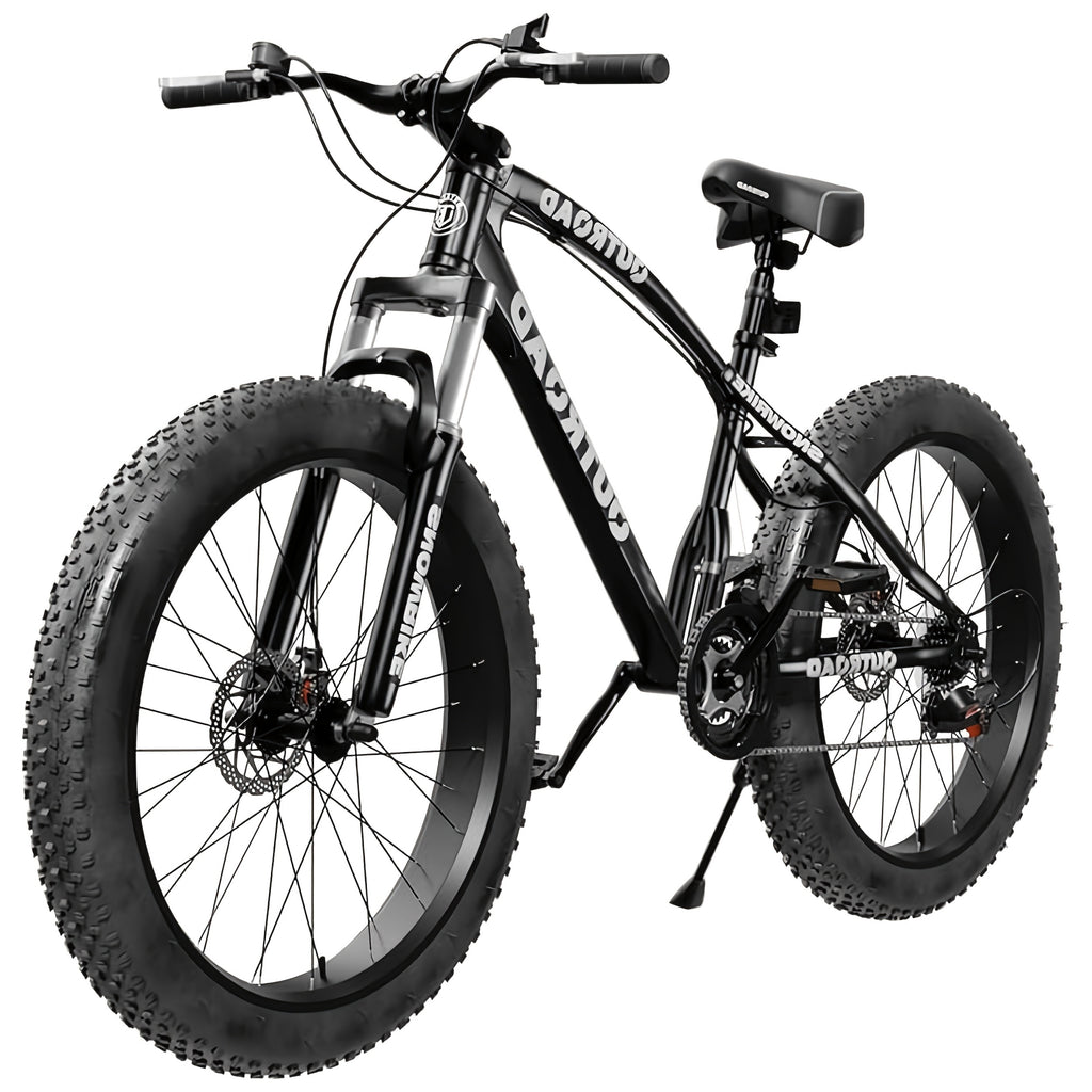 1 Mountain Bike Fat Tire | 26 Inch Wheels, 21 Speed, High Carbon Steel Frame, Double Disc Brake