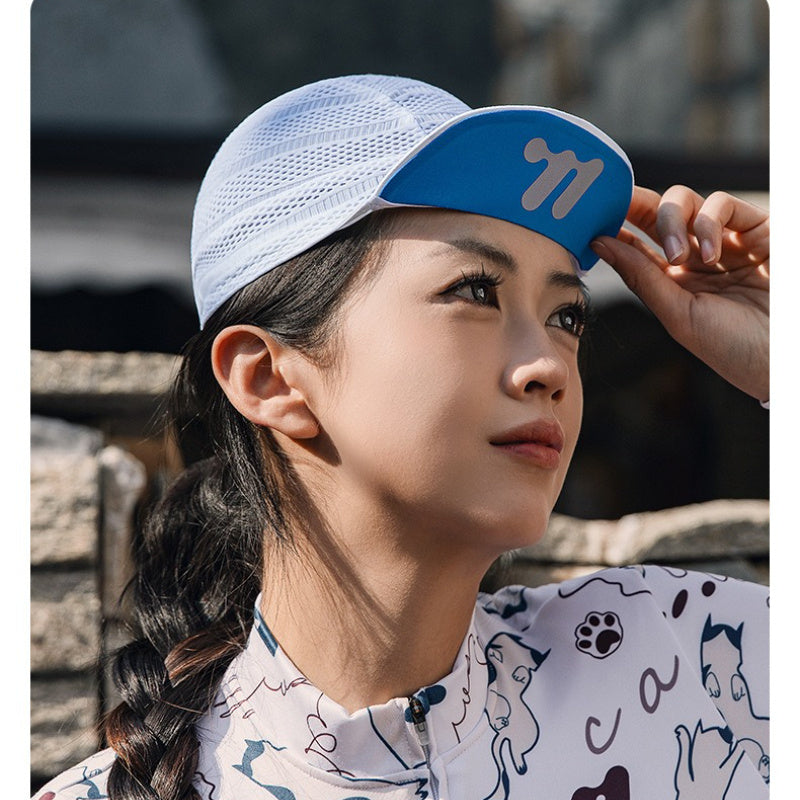 1pc Unisex Cycling Cap with UPF Sun Protection & Breathable Mesh Back - Lightweight Summer Bike Hat for Road Biking