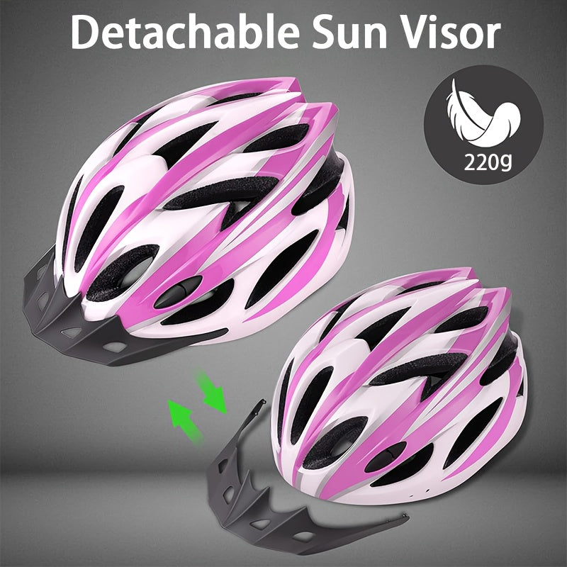 Bicycle Helmet, Unisex Adjustable Lightweight, Breathable Ventilated Honeycomb Design