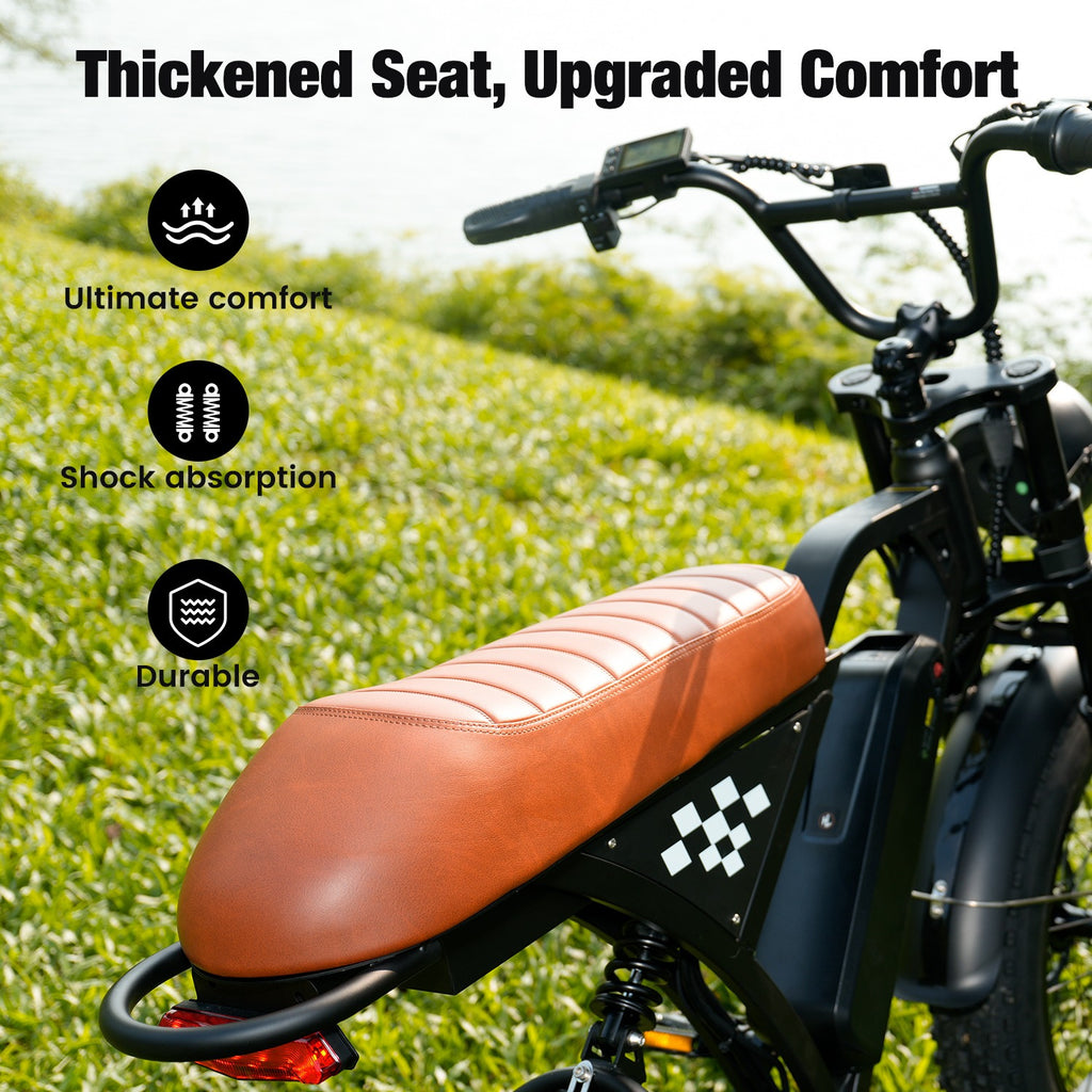 EB5 Adult All-Terrain Electric Bike, 500 Watt Motor, Top Speed 19 mph, Can Travel 55+ Miles, 20 Inch Thick Tires