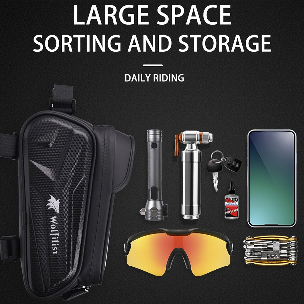 Bike Bag Bike Frame Bag Bike Phone Holder with TPU Sensitive Touch Screen