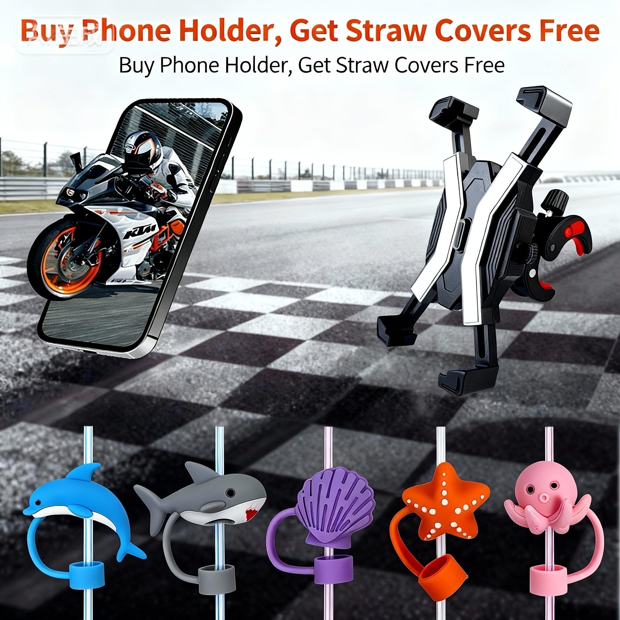 Motorcycle Phone Holder, Bicycle Phone Holder, 10S Quick Installation Phone Holder