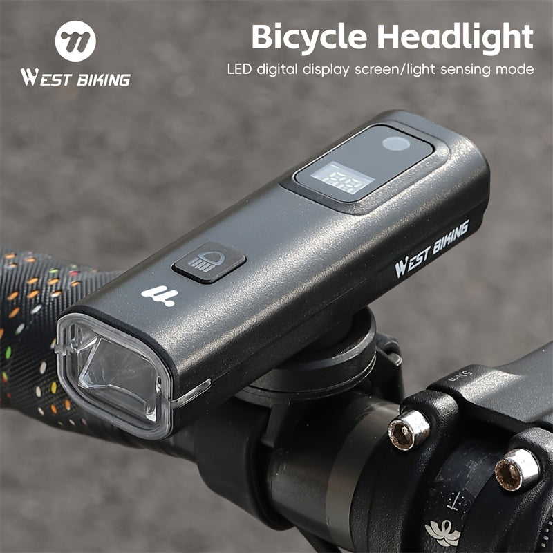 WEST BIKING Smart Bike Light 400LM USB-C Quick Charge Bike Headlight with Control