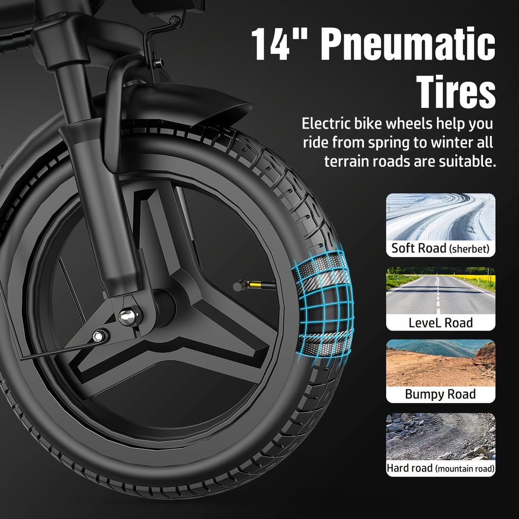 ASKGO Z6 Electric Bicycle with Rear Seat, 650W Peak Motor