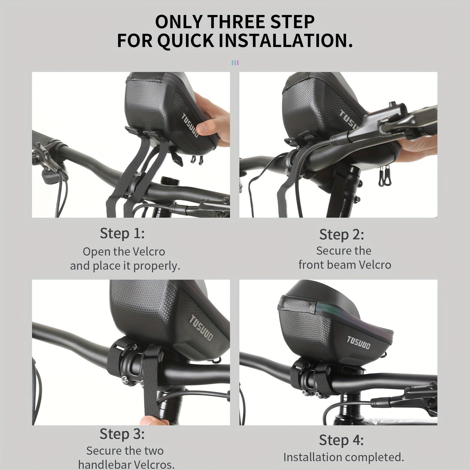 TOSUOD Bike Handlebar Bag - Heavy-Duty High Quality Cycling Computer & Phone Case Holder