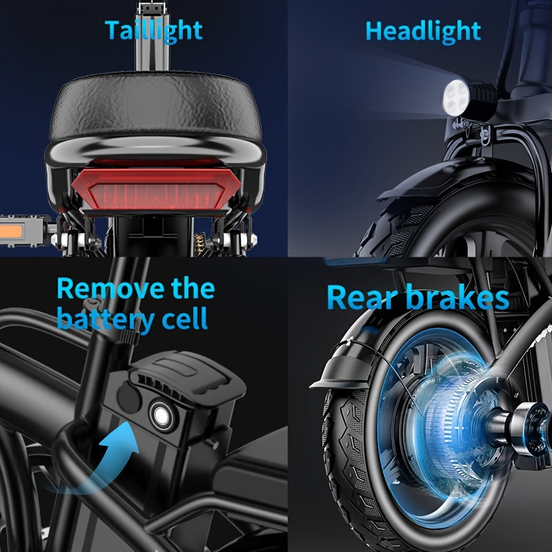 White Professional Folding Electric Bicycle Daxibu