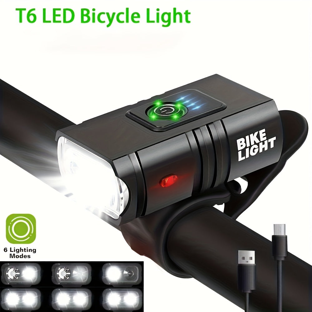 New LED Bike Light 1000LM USB Rechargeable Power Display Mountain Road Cycling Front Lamp Flashlight Riding Equipment IPX4