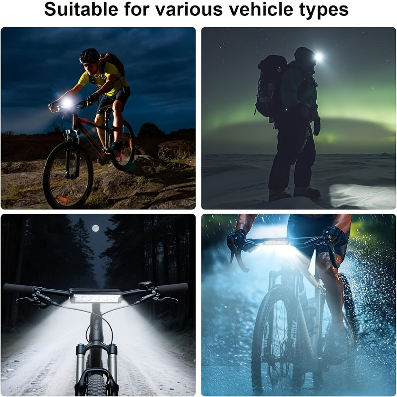 USB Uper Bright Bicycle Lights, 2800 Lumens 6400mAh