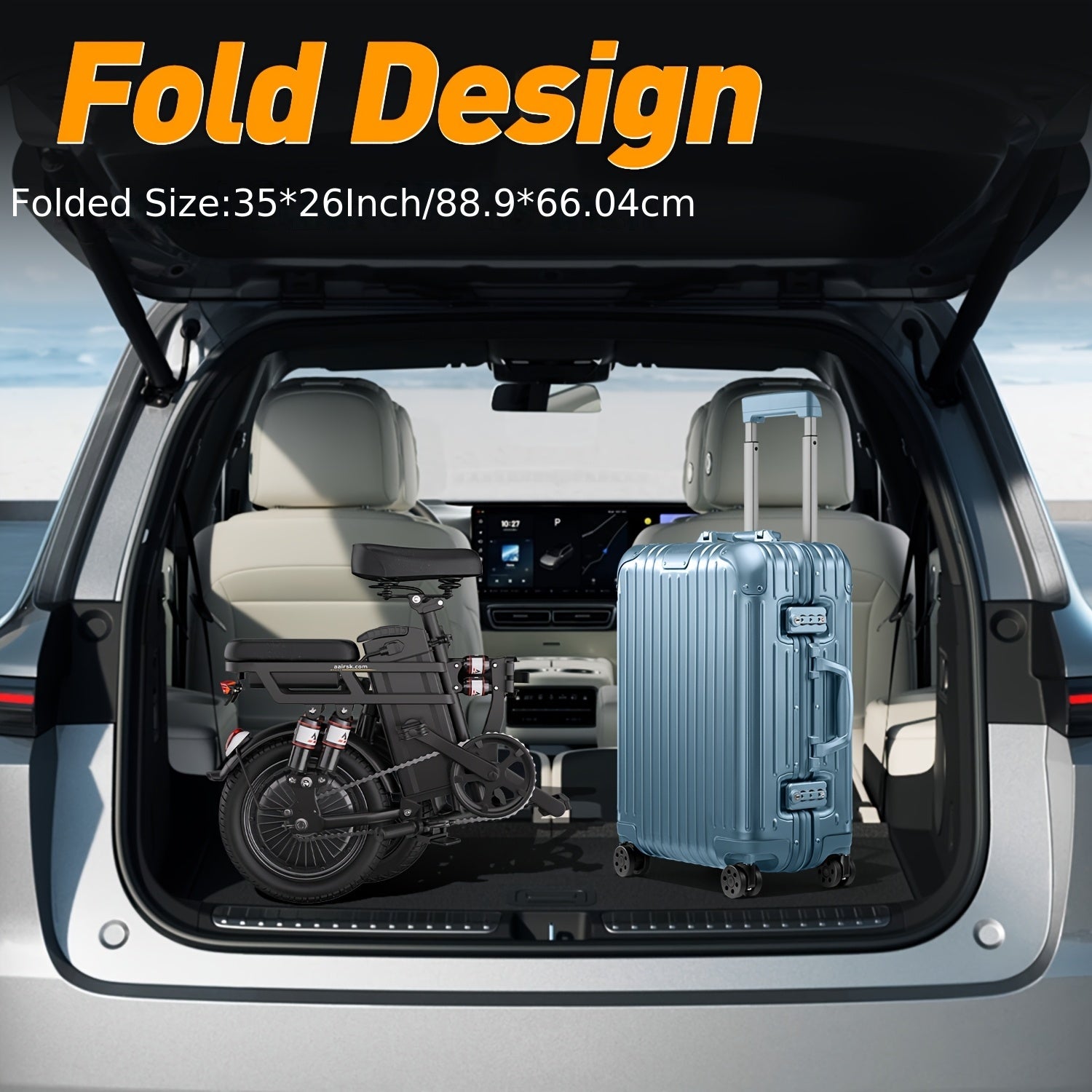 Three-Speed Folding Ebike with 20 MPH Fast Speed