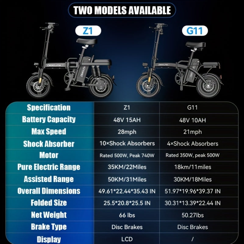 Electric Folding Bike Rated 500W\u002F350W (Peak 740W\u002F500W )