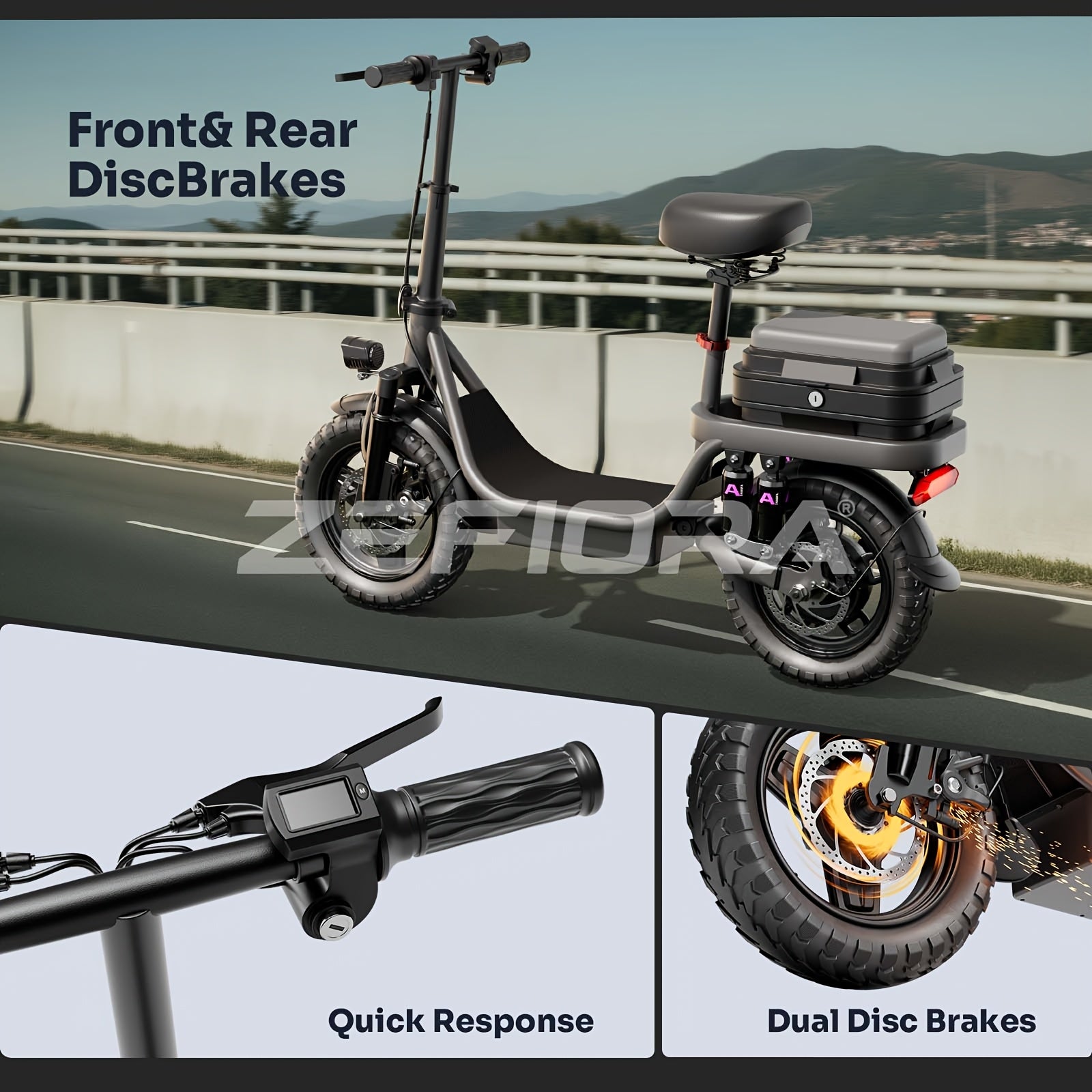 740W Peak Adult Folding Electric Bicycle, Commuter City Folding Electric Bicycle