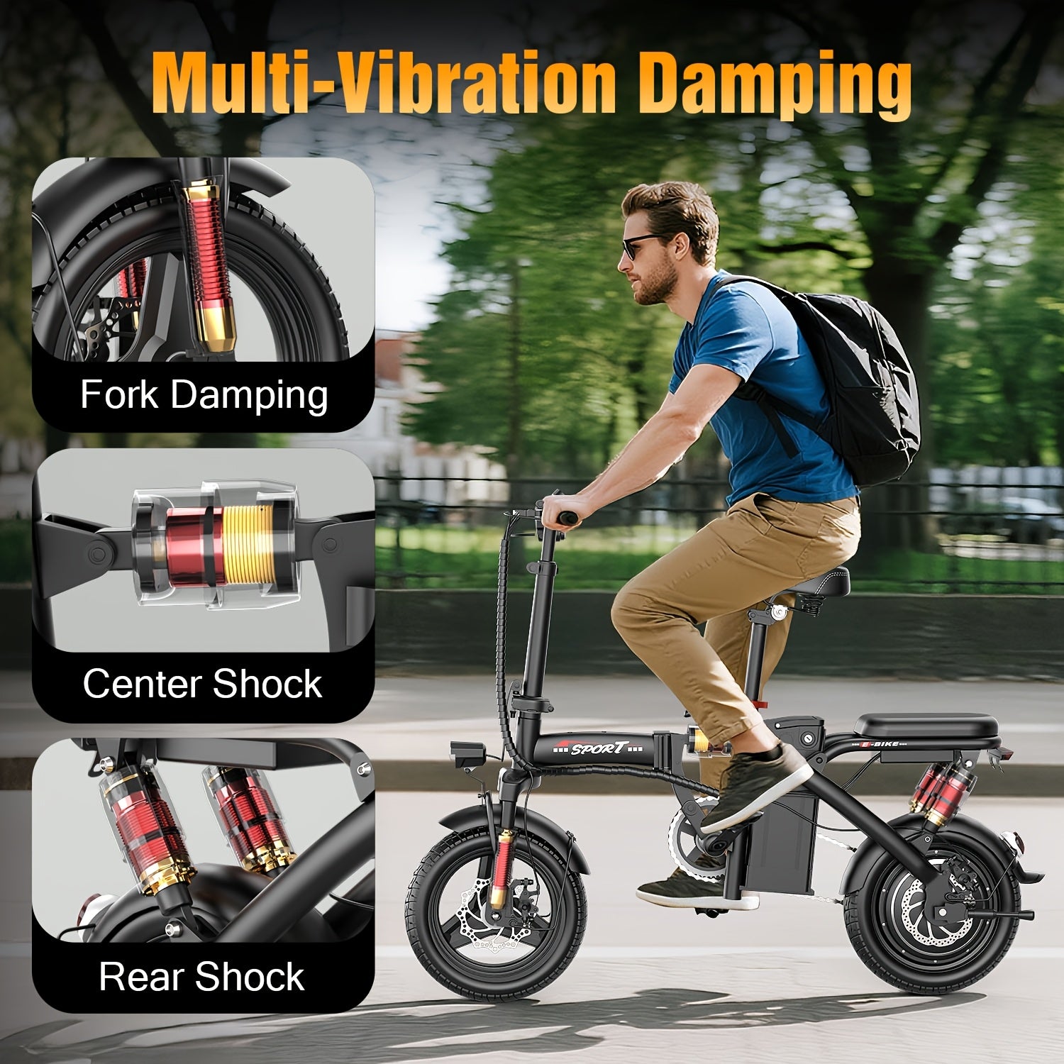 Folding Electric Bike for Adults, 14\