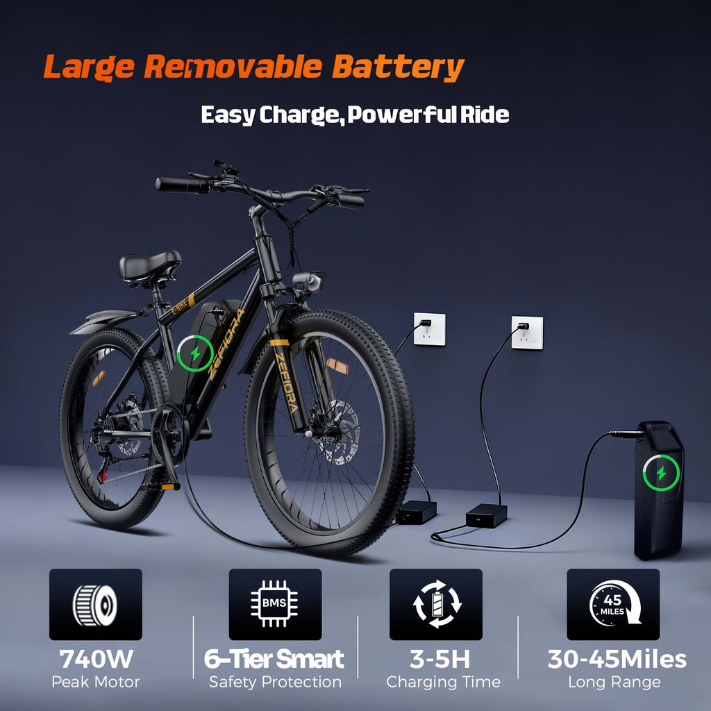 Electric Bike For Adults With Peak 750W Brushless Motor