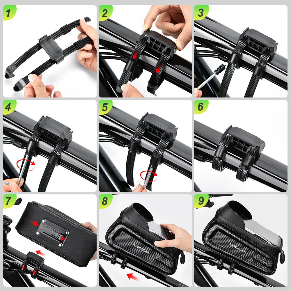 NEWBOLER Bike Bag NEWBOLER Bike Handlebar Bag with 6.8\