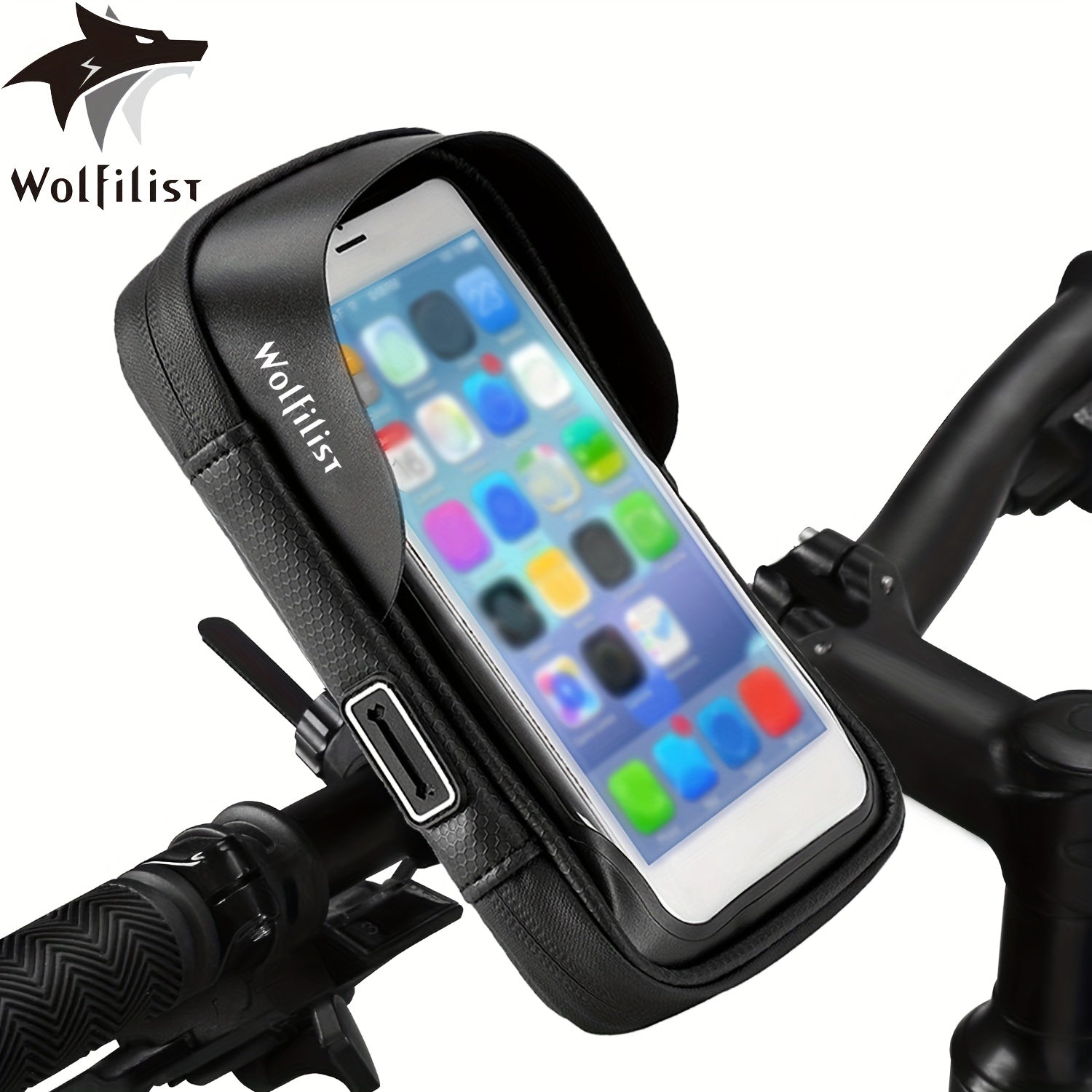 Bicycle Front Frame Handlebar Bag - Phone Mount for Bikes, Holder Case for Phones