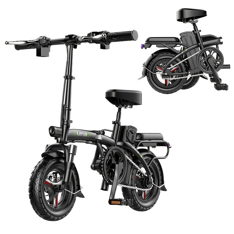 740W High-Power Lightweight Foldable E- with 20 MPH Speed & 35-Mile Range - Removable Battery