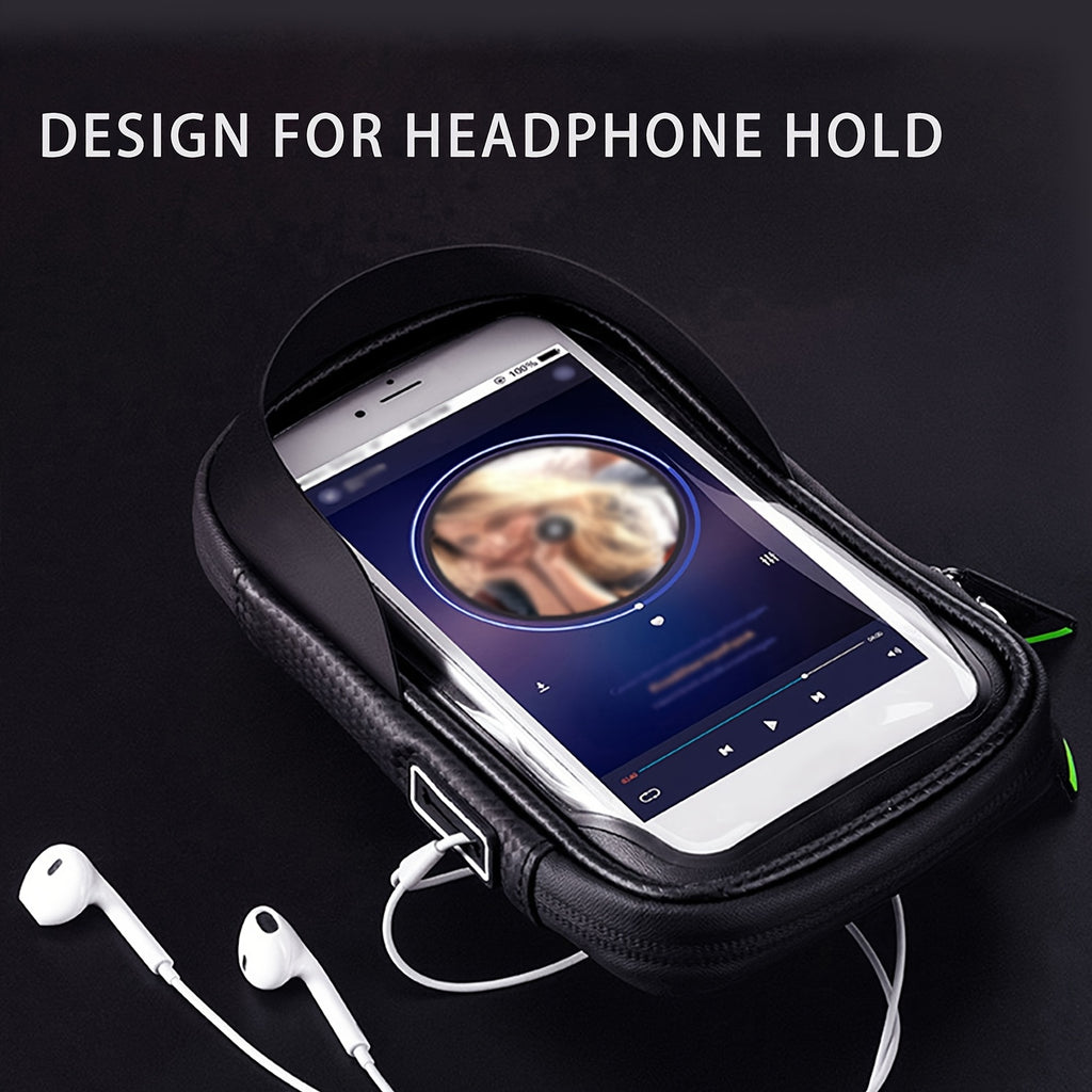 Bicycle Front Frame Handlebar Bag - Phone Mount for Bikes, Holder Case for Phones