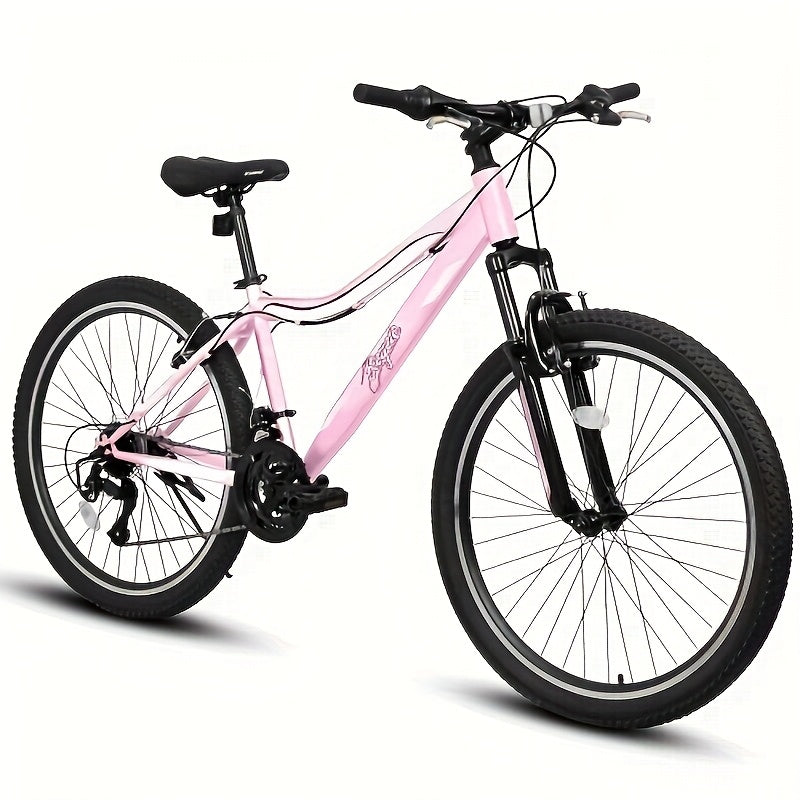 A24208D Mountain Bike 24\u002F26 Inch, High-Density Stainless Steel Frame, 21 Speed, Front Suspension