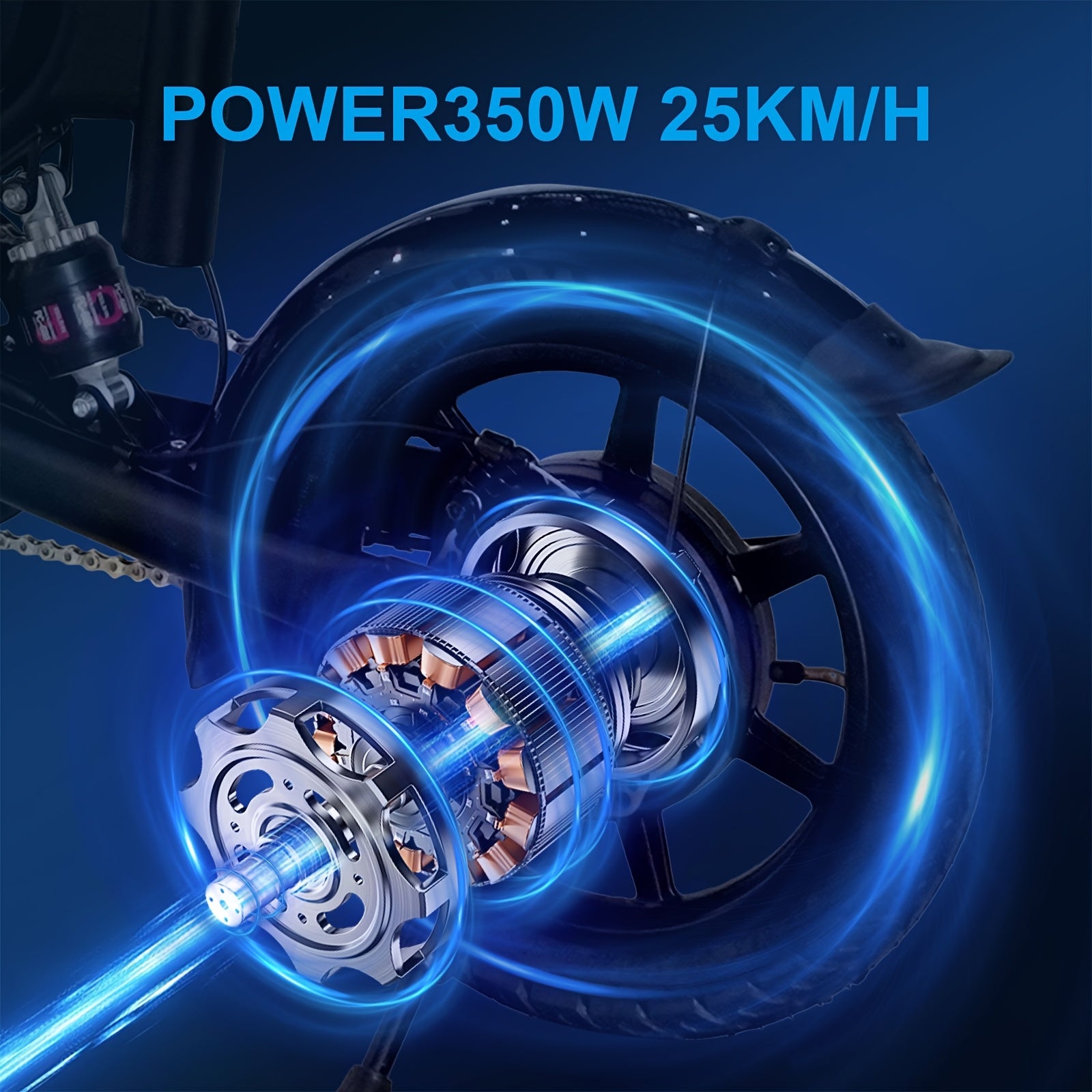 Foldable Adult Electric Bicycle Features 14-inch Tires, A 350W Motor, A 7.5ah Lithium Battery