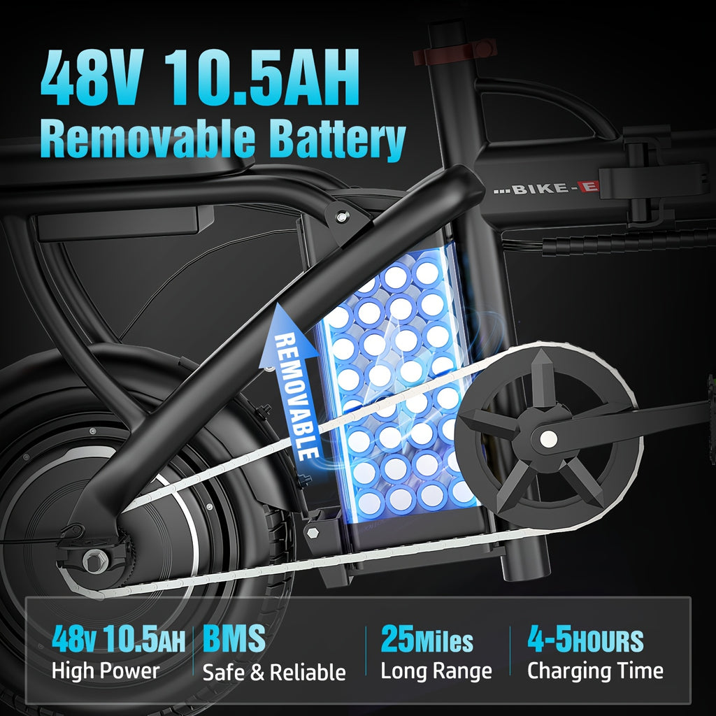 ASKGO Z6 Electric Bicycle with Rear Seat, 650W Peak Motor