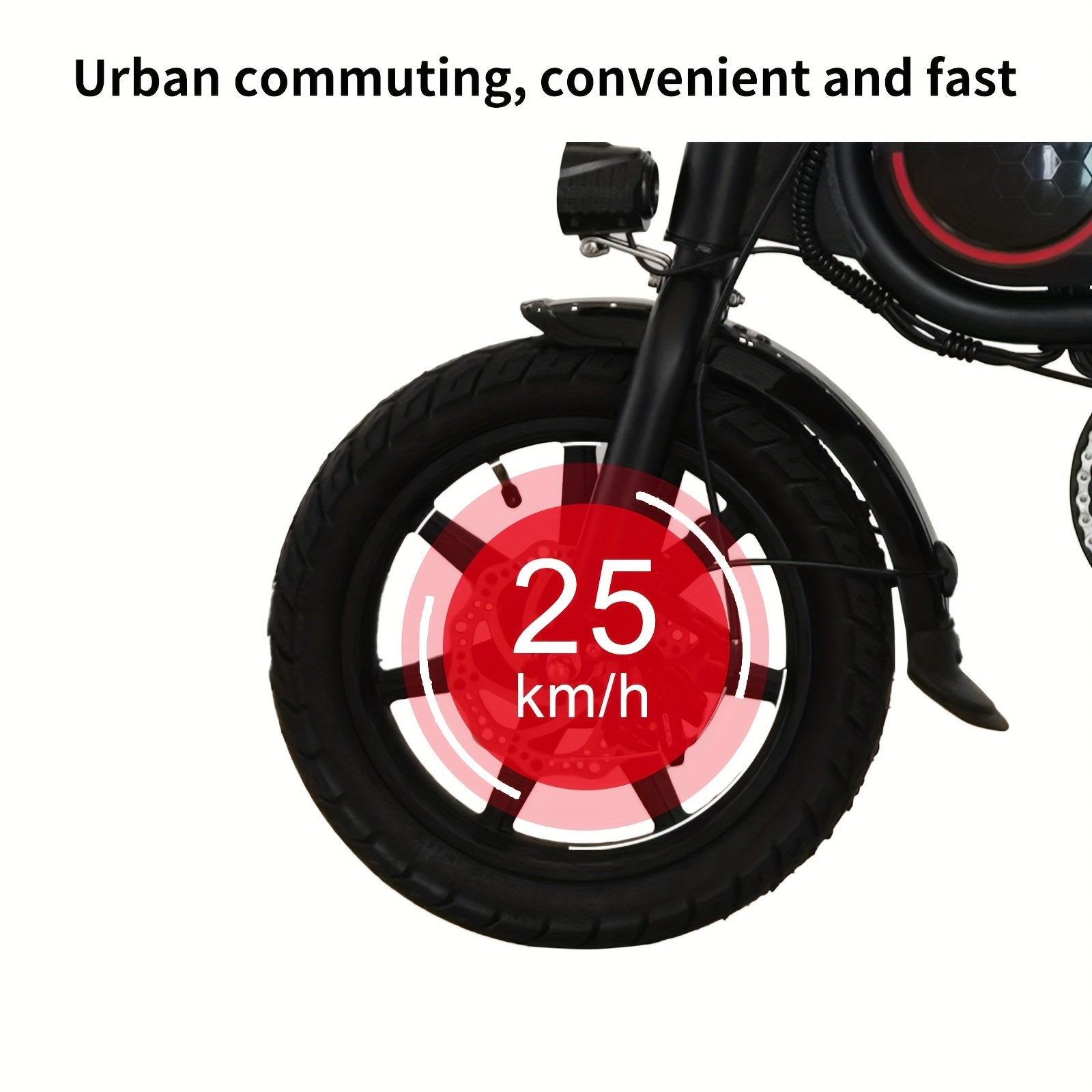 Foldable Adult Electric Bicycle Features 14-inch Tires, A 350W Motor, A 7.5ah Lithium Battery