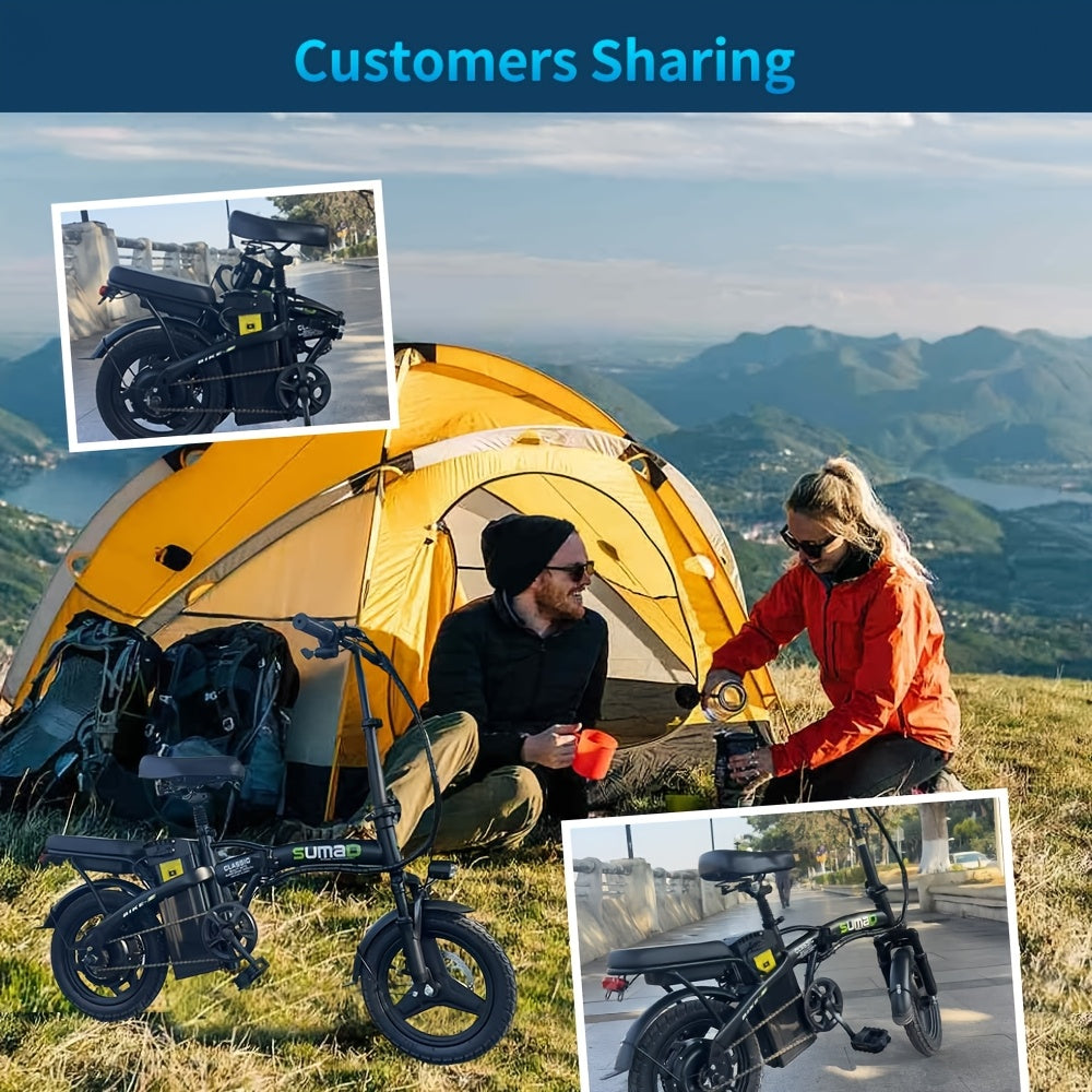 740W High-Power Lightweight Foldable E- with 20 MPH Speed & 35-Mile Range - Removable Battery