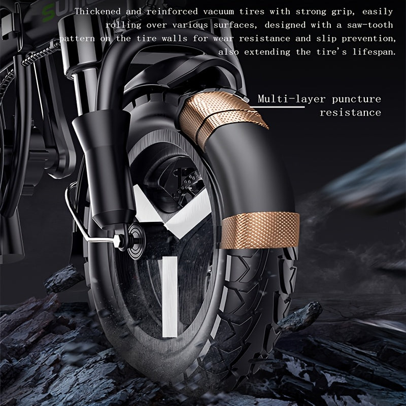 White Professional Folding Electric Bicycle Daxibu